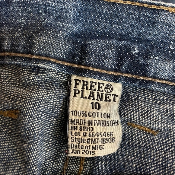 Free Planet Boys Heavy Stitch Design Pocket Blue Jeans - Picture 7 of 7